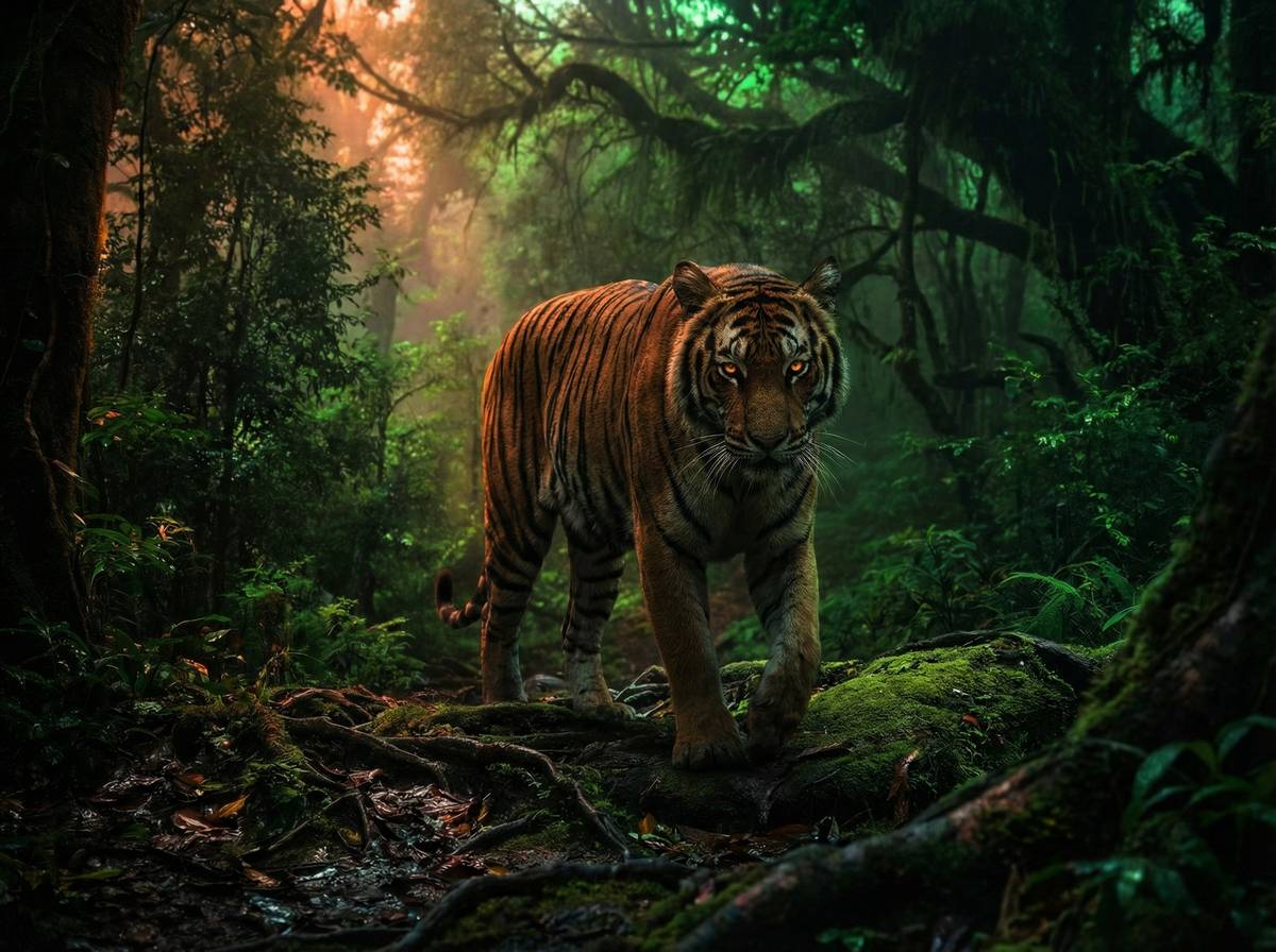 麻豆传媒蘑菇视频-孟加拉虎丛林巡视